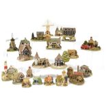 A group of Lilliput Lane, to include Cap House Colliery, Wakefield, Greensted Church, hanging orname