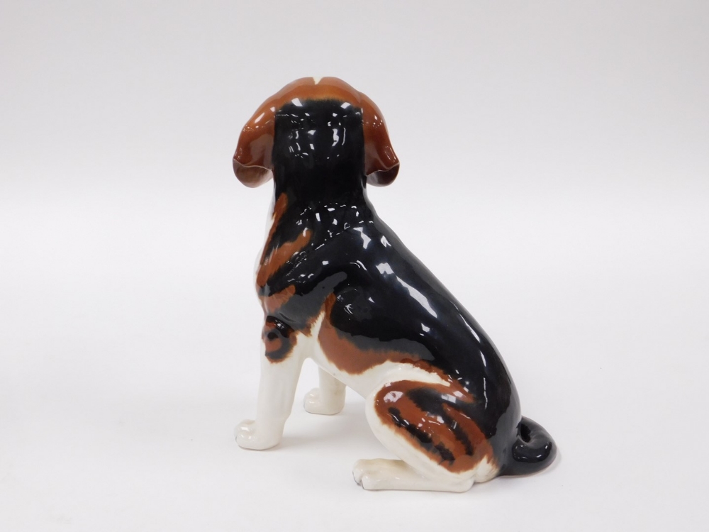 A Beswick pottery fireside dog modelled as a Beagle, number 2300, impressed marks. - Image 2 of 3