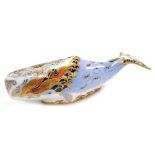A Royal Crown Derby porcelain Oceanic Whale paperweight, an exclusive for the Royal Crown Derby Coll
