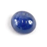 An unmounted oval cabochon star sapphire, approx. 4.04ct, with World Gemological Institute Certifica