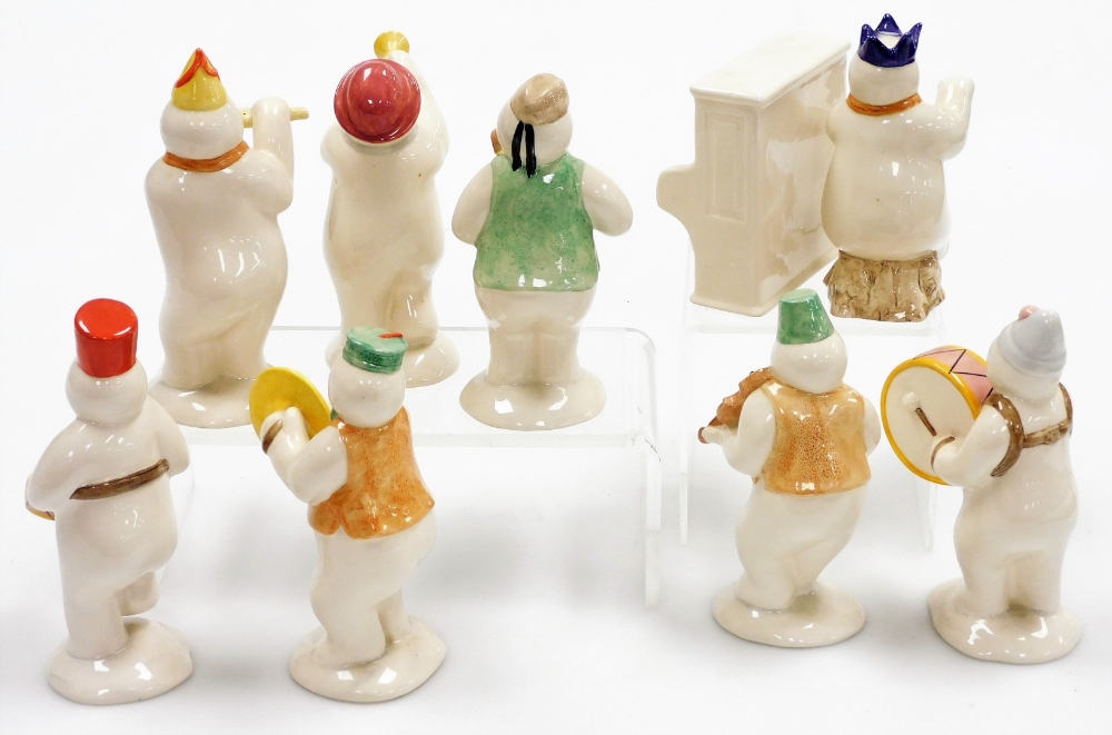 Eight Royal Doulton The Snowman gift collection figures, comprising Pianist Snowman, DS12, Drummer S - Image 2 of 3