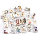 Cartophily. Cigarette cards, sets, including Churchmans, Wills, John Player, and Gallaher.