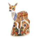 A Royal Crown Derby porcelain Fawn paperweight, an exclusive for the Royal Crown Derby Collectors Gu