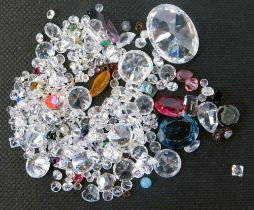 A group of unmounted mixed gemstones, to include sapphires, rubies, emeralds, and Cubic Zirconia, ap