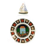 A Royal Crown Derby porcelain Imari model of the Christening Boat, to commemorate the Christening of