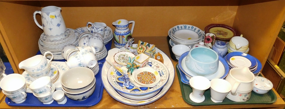 Various part tea and dinner wares, to include Colclough, Masons Denmark pattern, meat plate, a Royal