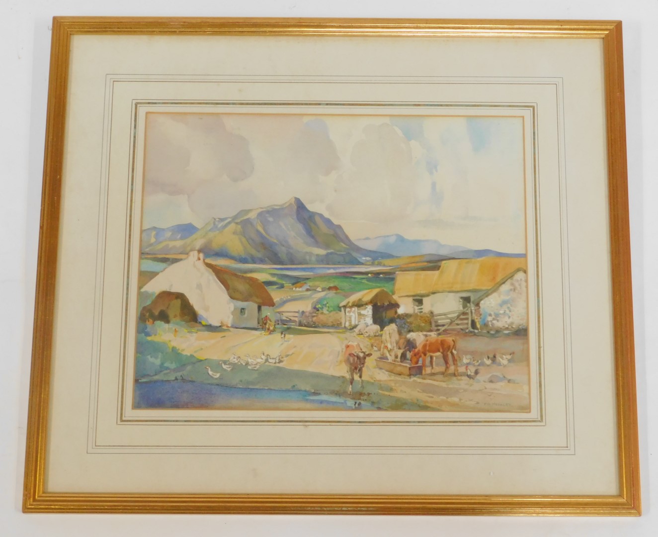 FG Meekley (British, 20thC). Scottish scene, watercolour, signed, titled verso, 27.5cm x 35cm. - Image 3 of 3