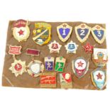 A group of seventeen Soviet Military Excellence badges, made in USSR, circa 1980's, obsolete.