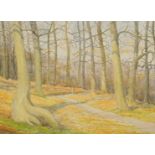 Norman E Chitham (British, late 20thC). The Elbow Tree, Richard's Castle Woods-Autumn, watercolour,