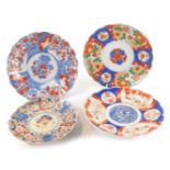 Four Chinese Imari dishes, variously decorated.