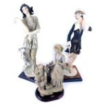 Three Florence Giuseppe Armani figures, comprising Nellie, limited edition 2890/5000, 48cm high, Ma