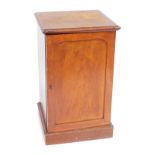 A Victorian mahogany collector's cabinet, the panelled door opening to reveal twelve drawers, each c
