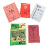 Various vintage motorcycle handbooks, a Norton Spare Parts list, a Matchless instruction book, other