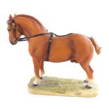 A Border Fine Arts limited edition matt finish horse, by Anne Wall, number 236/350, stamped 1985, la