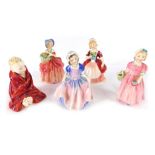 Five Royal Doulton figures, comprising Cissie, 14cm high, Valerie, Dinky Do, This Little Pig, HN1783