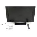 A Panasonic 31" LCD television, and a Tevion small television, lacking stand.