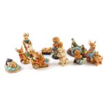 Various Pendelfin figures, to include Crocker, 11cm high, a Border Fine Arts otter, RW2 figure, and