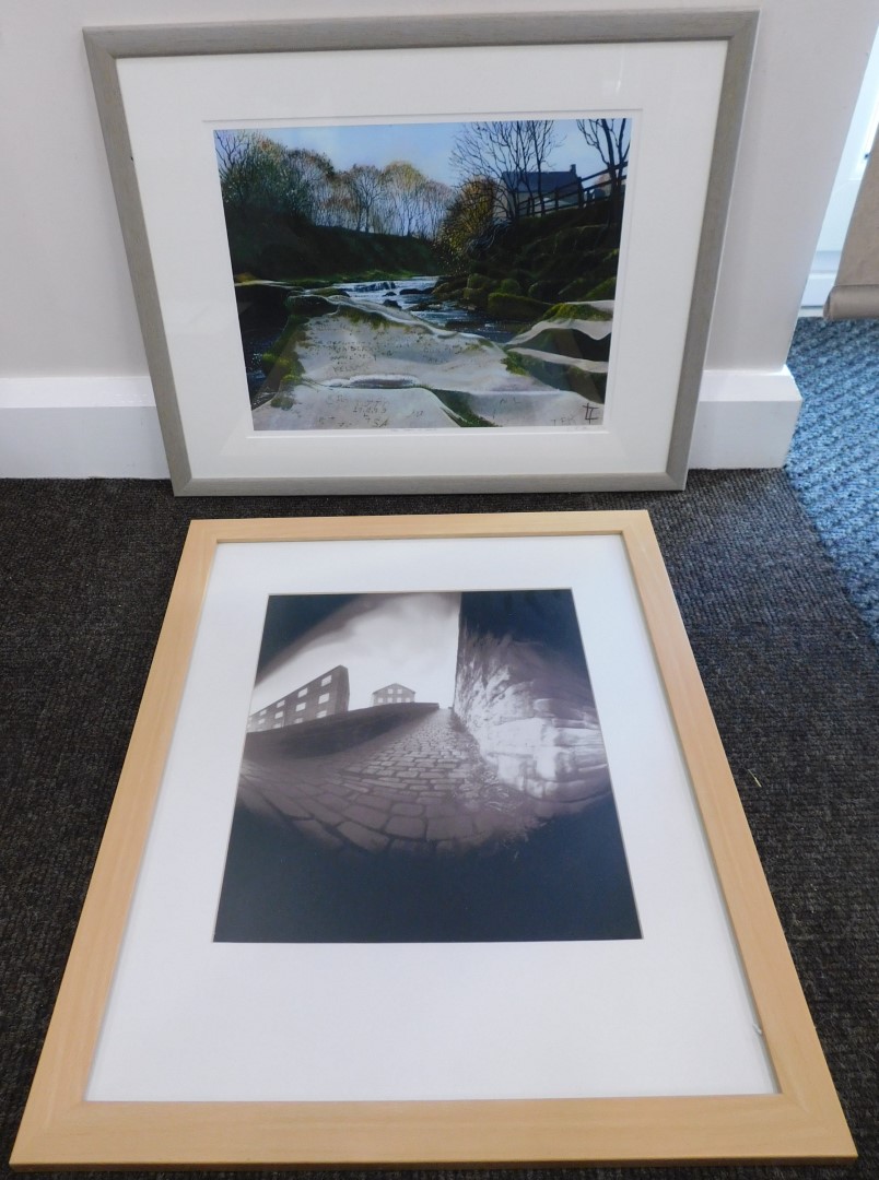 Alan & Ali. Street scene photographic print, 34cm x 28cm. attributed verso and The Thrum in Spring, - Image 2 of 3