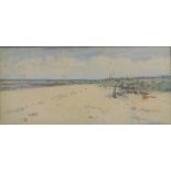 Albert Strange (1855-1917). On the Northumberland Coast, watercolour, signed and titled, 14cm x 29cm