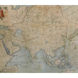After Warrington. Map of Asia, 50cm x 58cm.