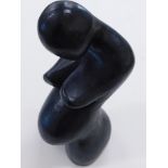 Faby (20thC). Sculpture, pregnant nude, signed beneath, 31cm high.