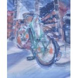 Terence C. Rees (b.1936). The Fuel Cycle, watercolour and pastel, 41cm x 35cm, signed and attributed