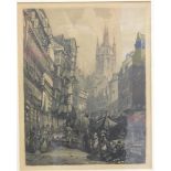C. Whishaw (20thC). The Side Newcastle, artists proof, signed to the mount, titled to the frame, 32c