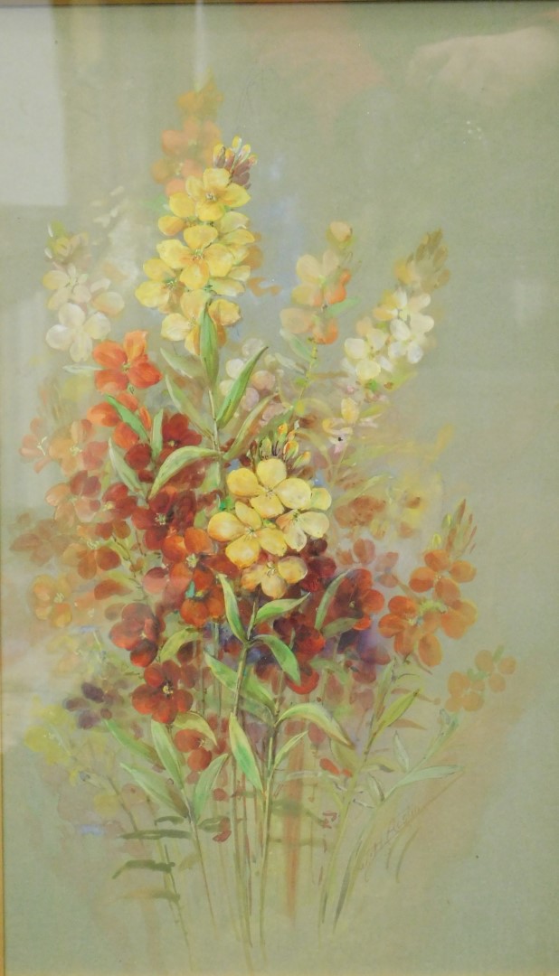 Walter Harold Austin (1891-1971). Summer flowers, watercolour, signed, 47cm x 28cm. Austin was a Roy