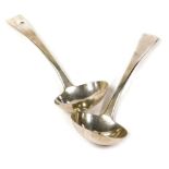 A pair of William IV Old English pattern cream ladles, London 1840, 4.35oz.