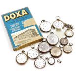A group of Victorian and later pocket watches, gentleman's and lady's, silver cased, pocket watch ca