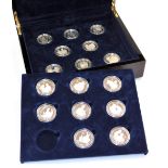 A bi-colour silver proof coin collection, to commemorate the 80th Birthday of Her Late Majesty Queen