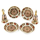 A group of Royal Crown Derby Old Imari pattern porcelain, comprising a pair of candle snuffers, 12cm