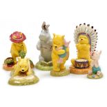 Six Royal Doulton Classic Pooh figures, comprising Summer Is Full Of Fluttery Surprises, WP38, Love