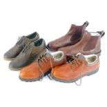 Three pairs of gentleman's shoes, comprising a pair of Brasher Event waterproof UK size 10 gentleman