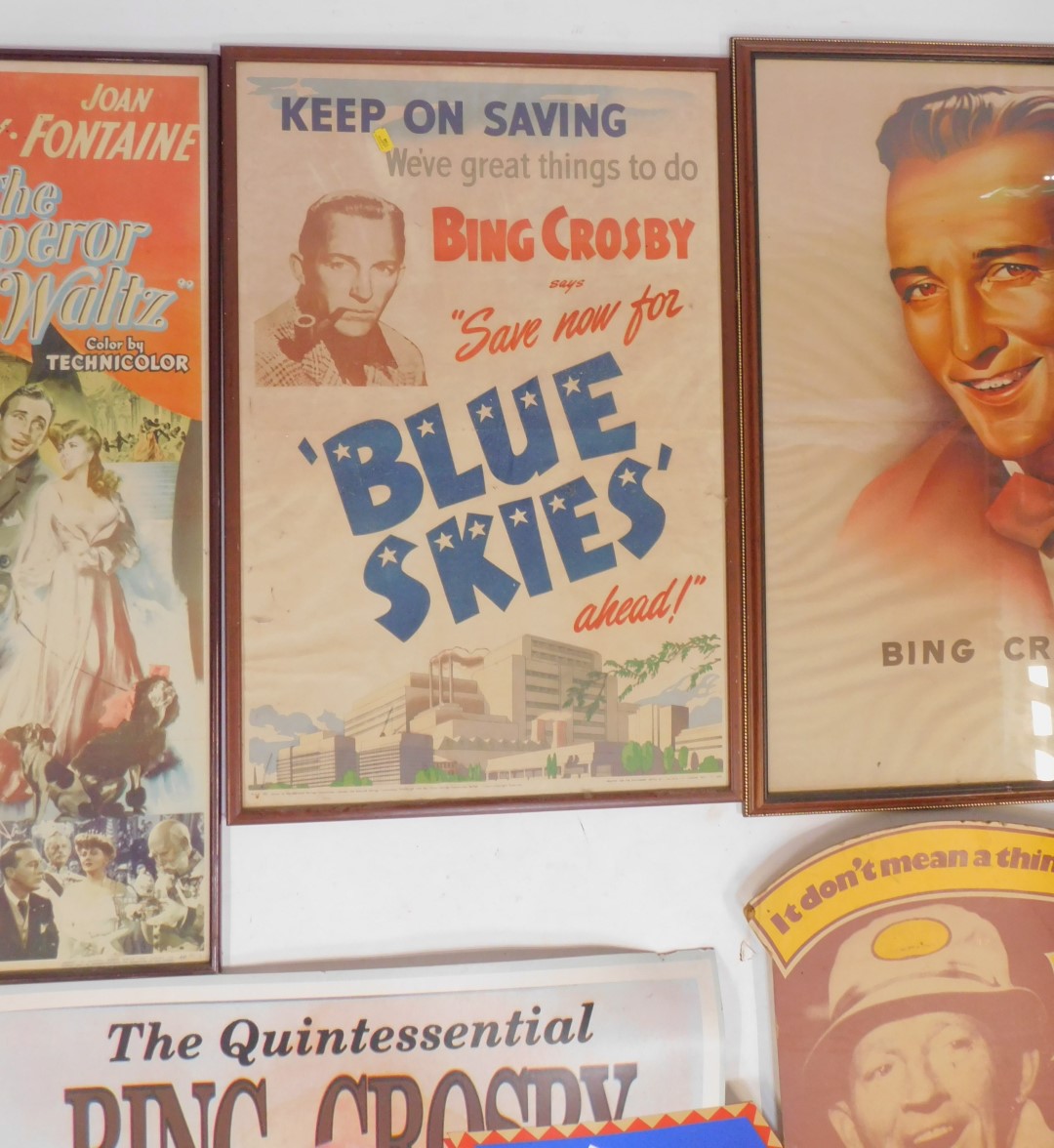 A collection of Bing Crosby posters, to include advertising 'Keep on Saving We've Great Things to do - Image 5 of 6