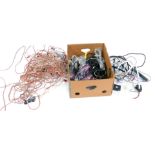 A group of audio cabling, speaker wires, etc. (1 box)
