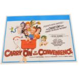 A 1970s film poster for Carry On At Your Convenience, 75cm x 102cm. Mike Bell was a prolific artist