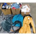 A quantity of lady's clothing, lingerie, coats, etc. (3 boxes)