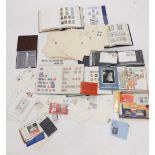 Various stamps, a comprehensive collection, first day covers, stamps, etc., a postcard album contai