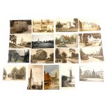 Various 20thC Lincolnshire Wellingore postcards, C B Aram advertising van photograph card, Somerton