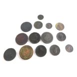 Various coins, George III to include four cartwheel pennies, etc. (a quantity)