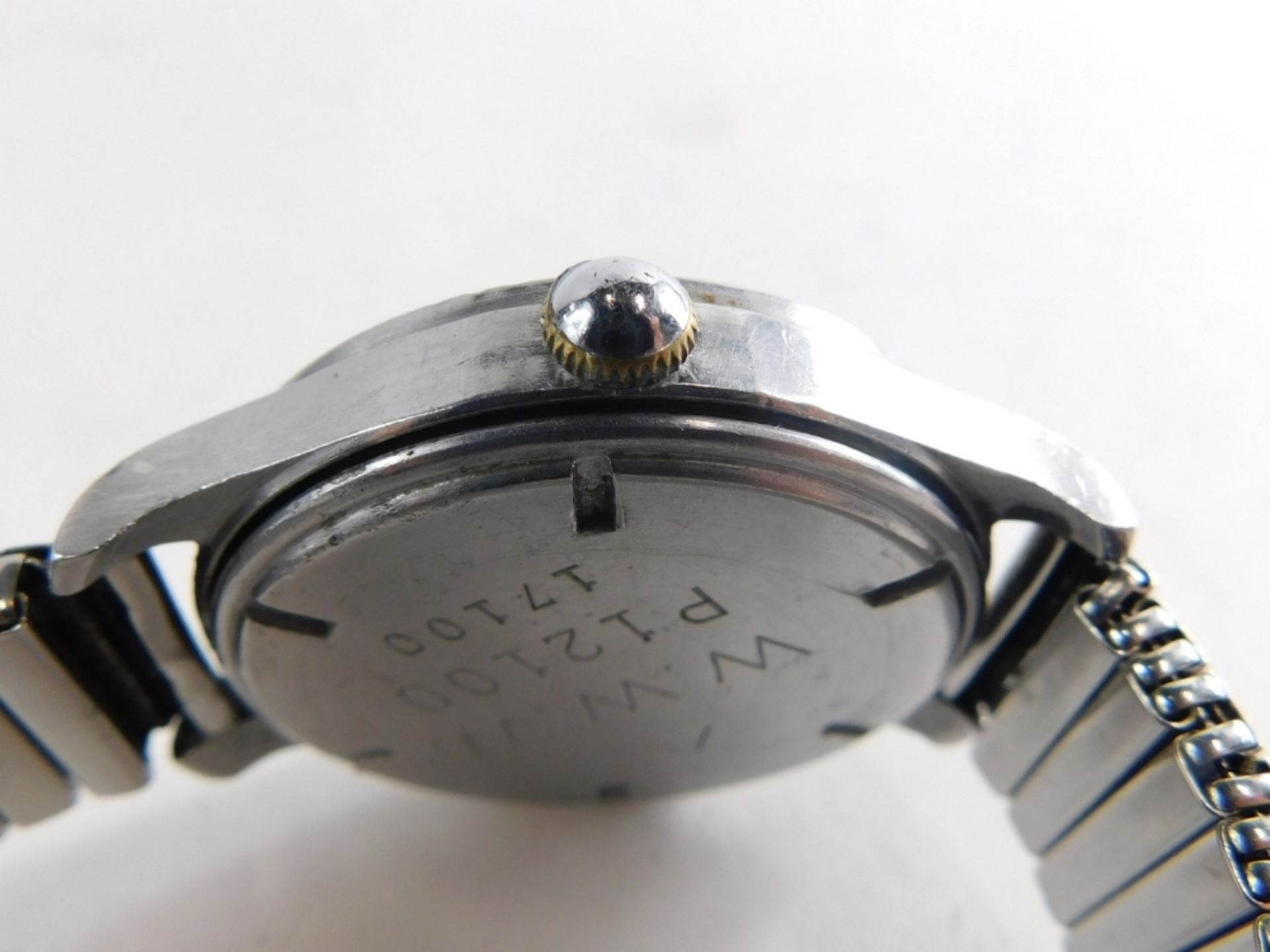 A CYMA military Dirty Dozen wristwatch, with black dial, luminous Arabic numerals, signed with broad - Image 5 of 5