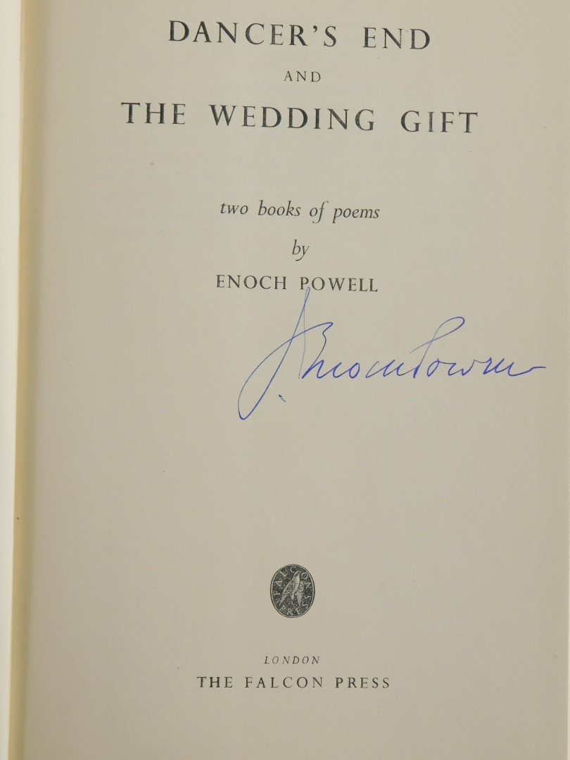Powell (Enoch). Dancers End and The Wedding Gift, poems, hardback with dust wrapper, Falcon Press, f - Bild 3 aus 4