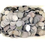 Various coins, sixpences, a large quantity, various dates. (in excess of 800)