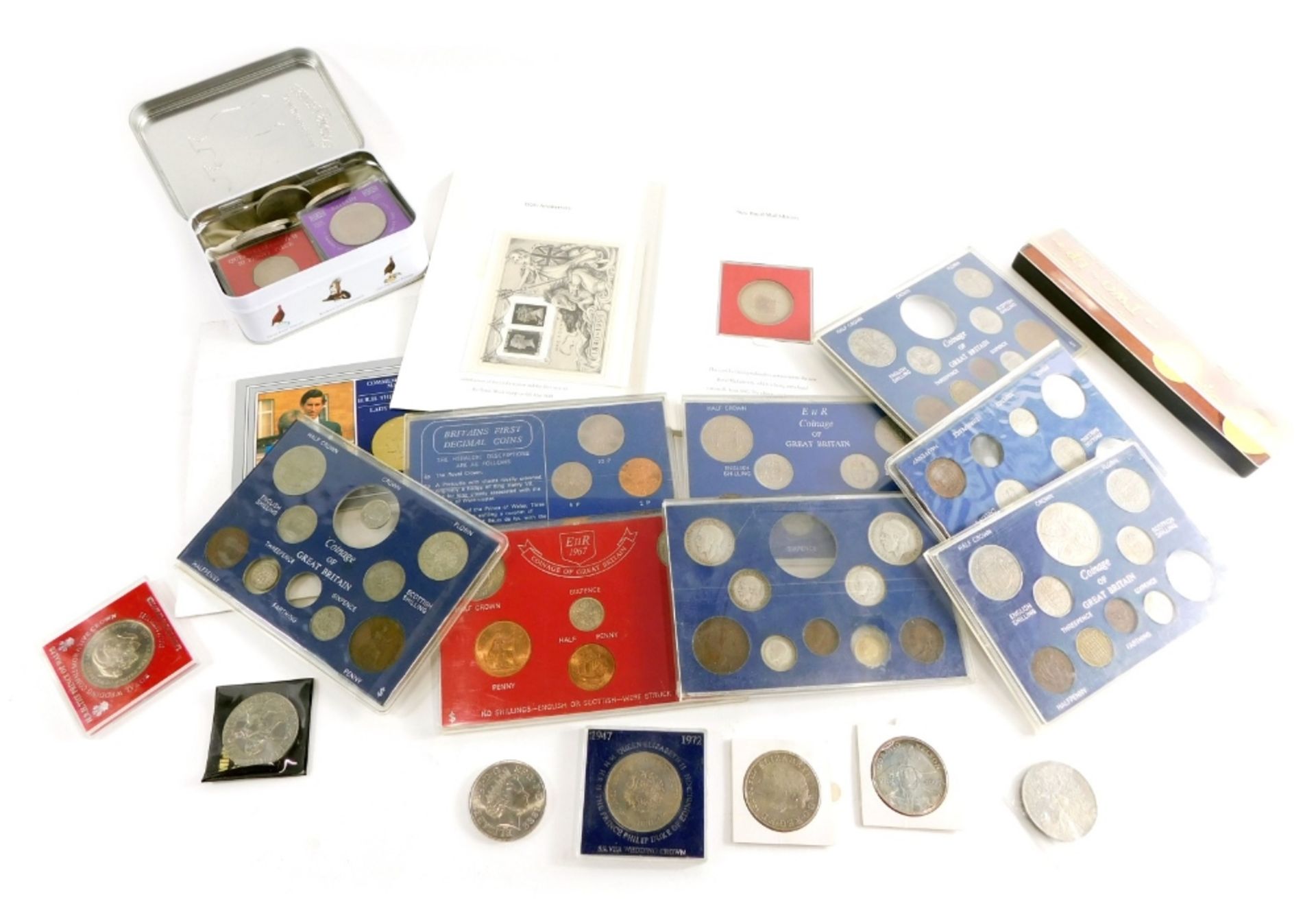 Various part coin sets, Coinage of Great Britain part sets, two of the Australian National Game gold