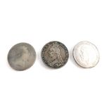 Various coins, crowns, 1820, 1890, and 1935. (3)