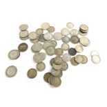 Various coins, pre 1946 sixpences and 3d bits, approximately 100g. (a quantity)