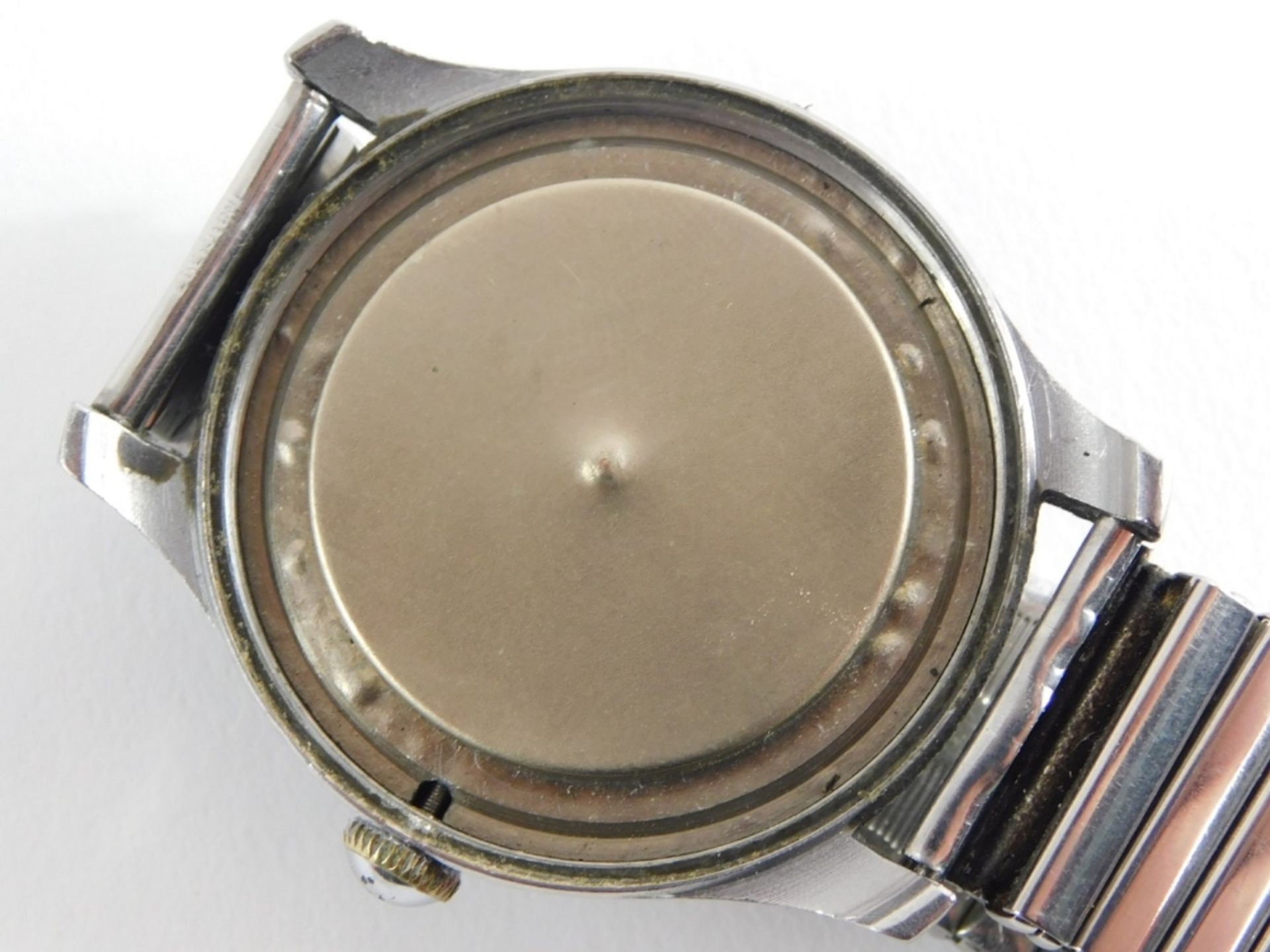 A CYMA military Dirty Dozen wristwatch, with black dial, luminous Arabic numerals, signed with broad - Image 4 of 5