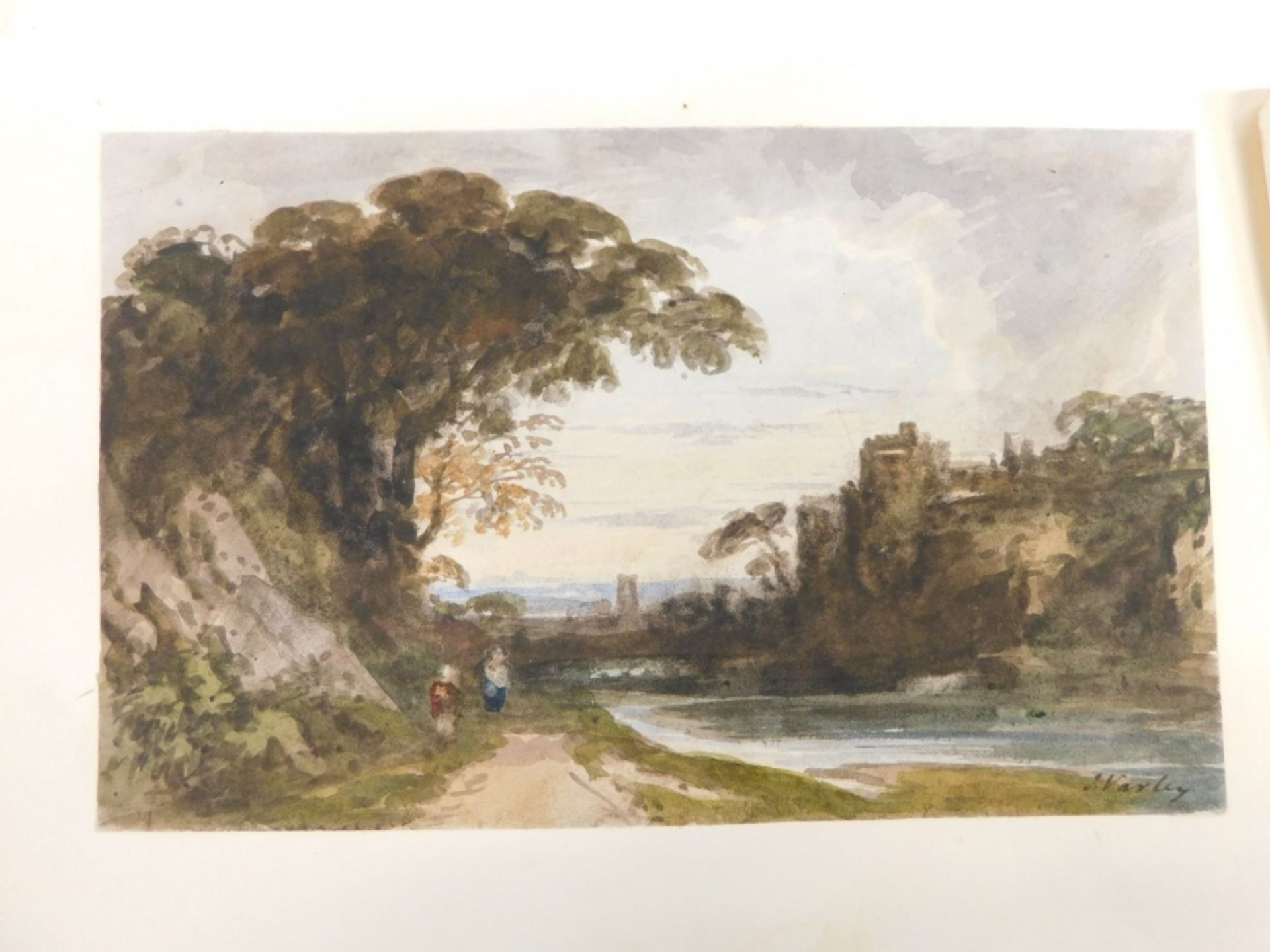 A folio of various watercolours, 19thC and others, ship before hills, unsigned, watercolour, 15cm x - Image 2 of 8