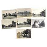 Various 20thC Lincolnshire postcards, villages Martin Council Houses, Martin houses, Mai Street, var